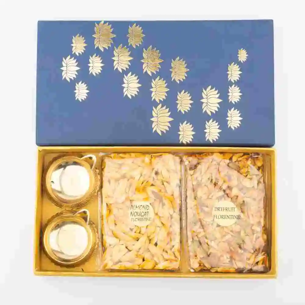 Buy Dry Fruit & Brass Diya Hamper for Diwali Gifting